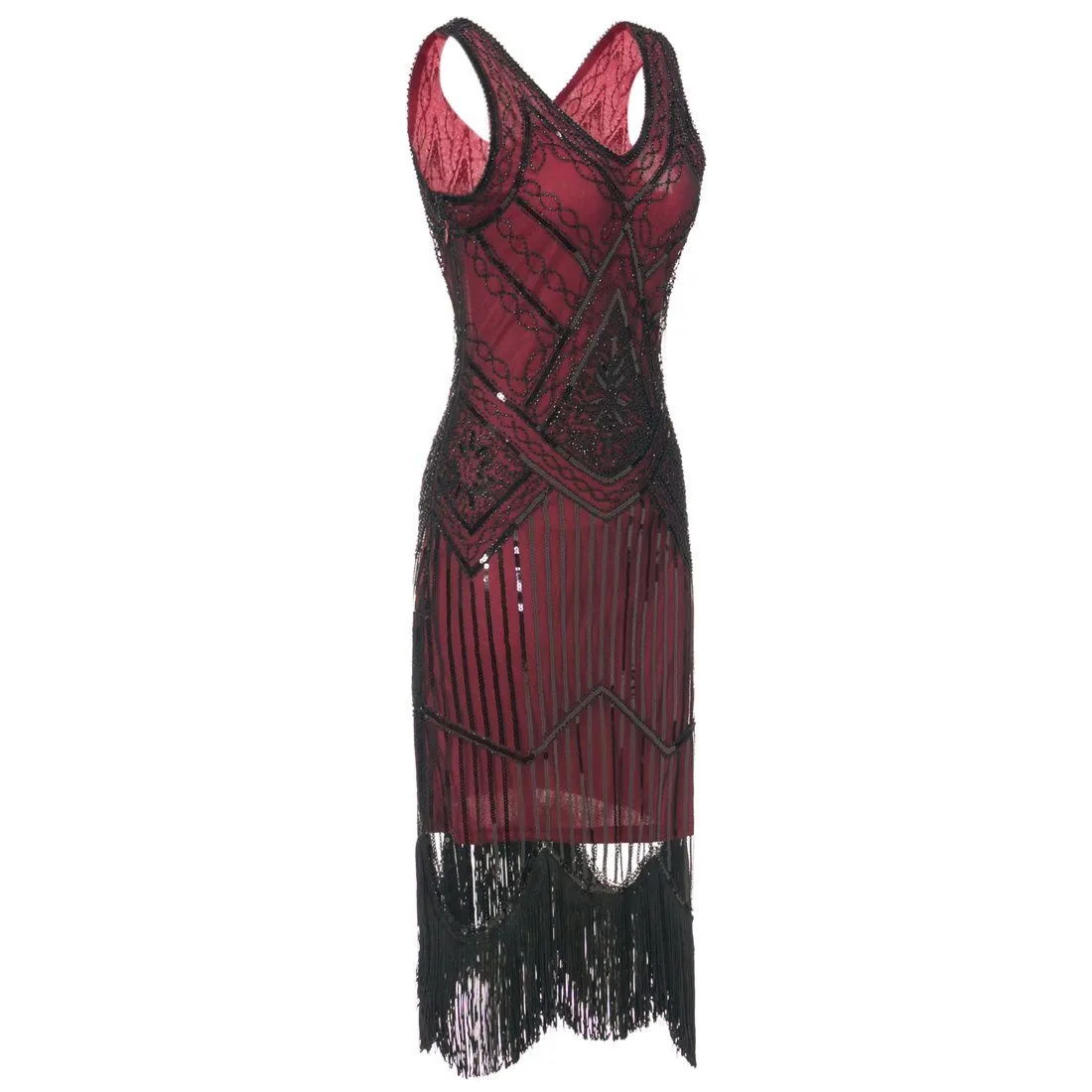 1920s Gatsby Themed Party Flapper Dresses Sequins Party Dress |JaosWish