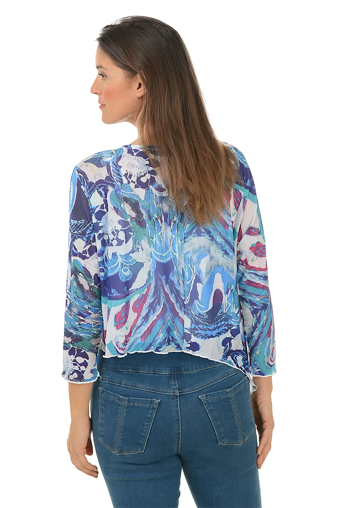 Abstract Marble Mesh Asymmetrical Top