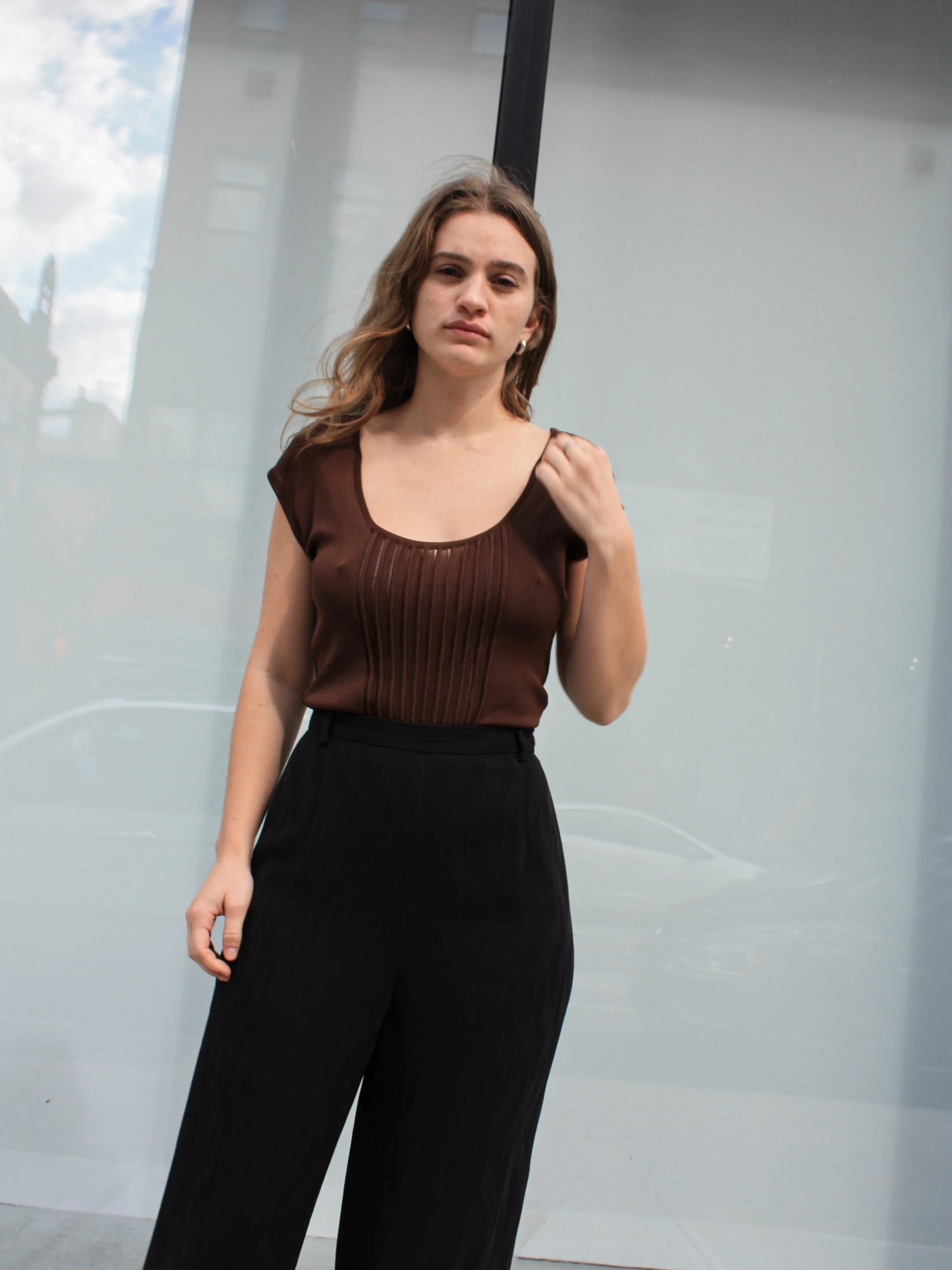 Alberta Ferretti Scoop Neck Top