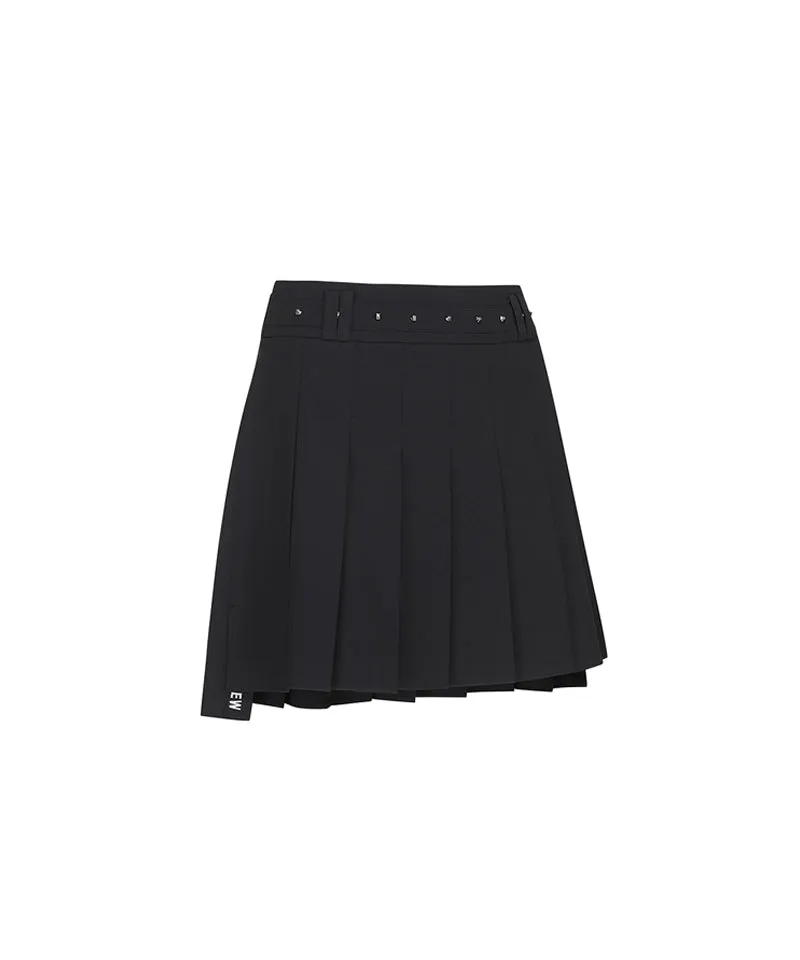 ANEW Golf Women's Buckle Point Pleats Skirt - Black