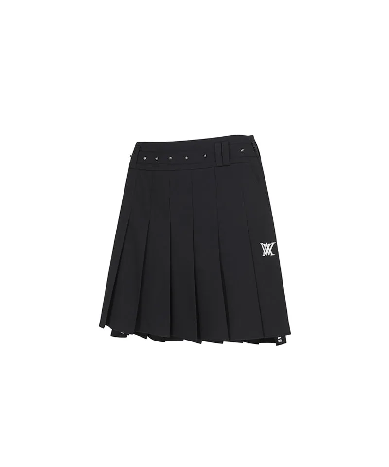 ANEW Golf Women's Buckle Point Pleats Skirt - Black
