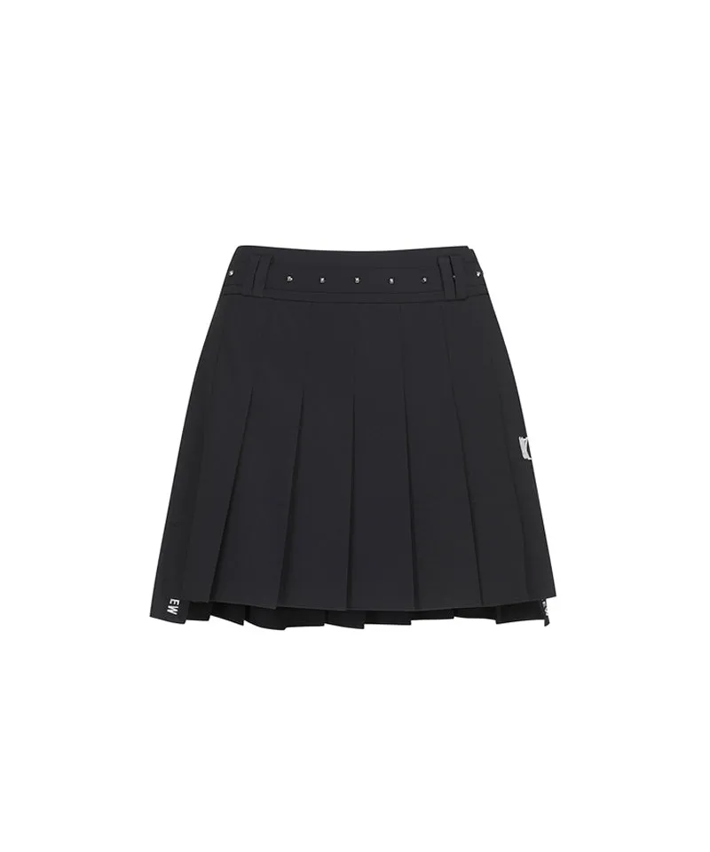 ANEW Golf Women's Buckle Point Pleats Skirt - Black