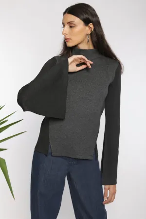 Architectural knit top