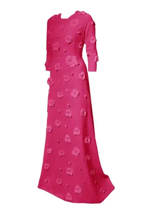 Arden Modest Gown with Flowers