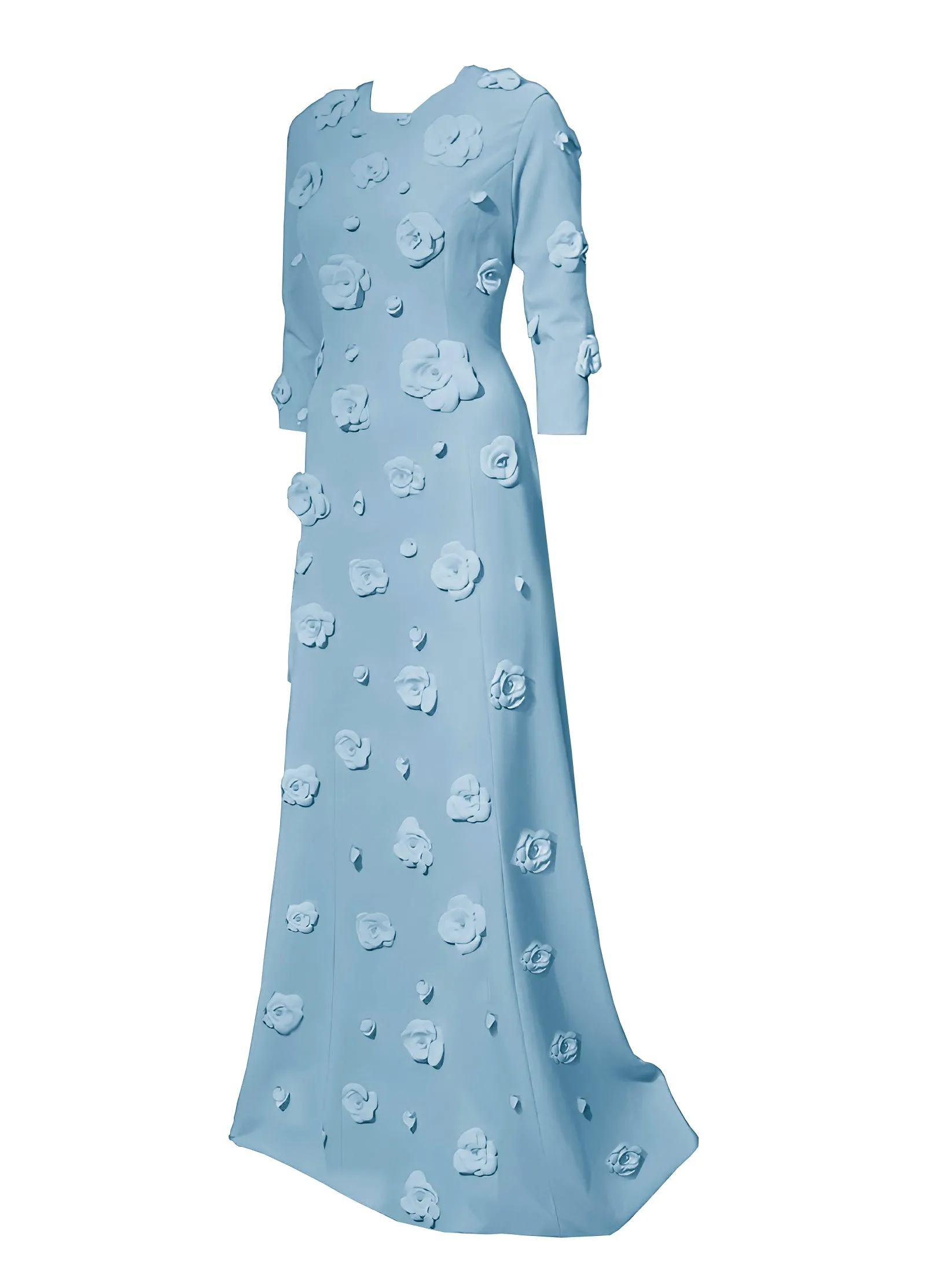 Arden Modest Gown with Flowers