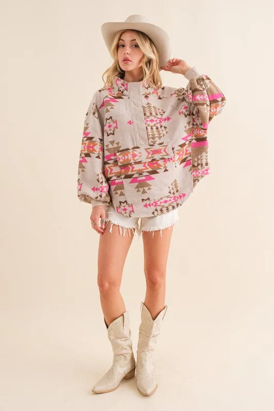 Aztec Western Pullover Shirt