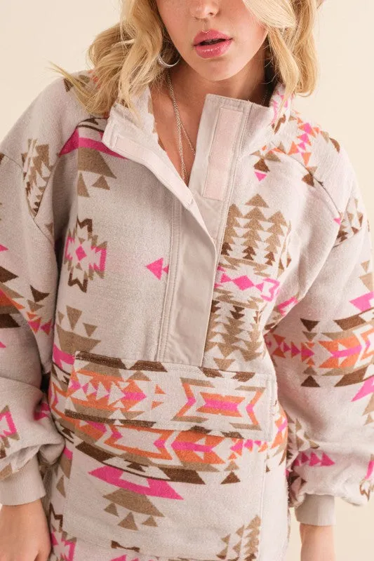 Aztec Western Pullover Shirt