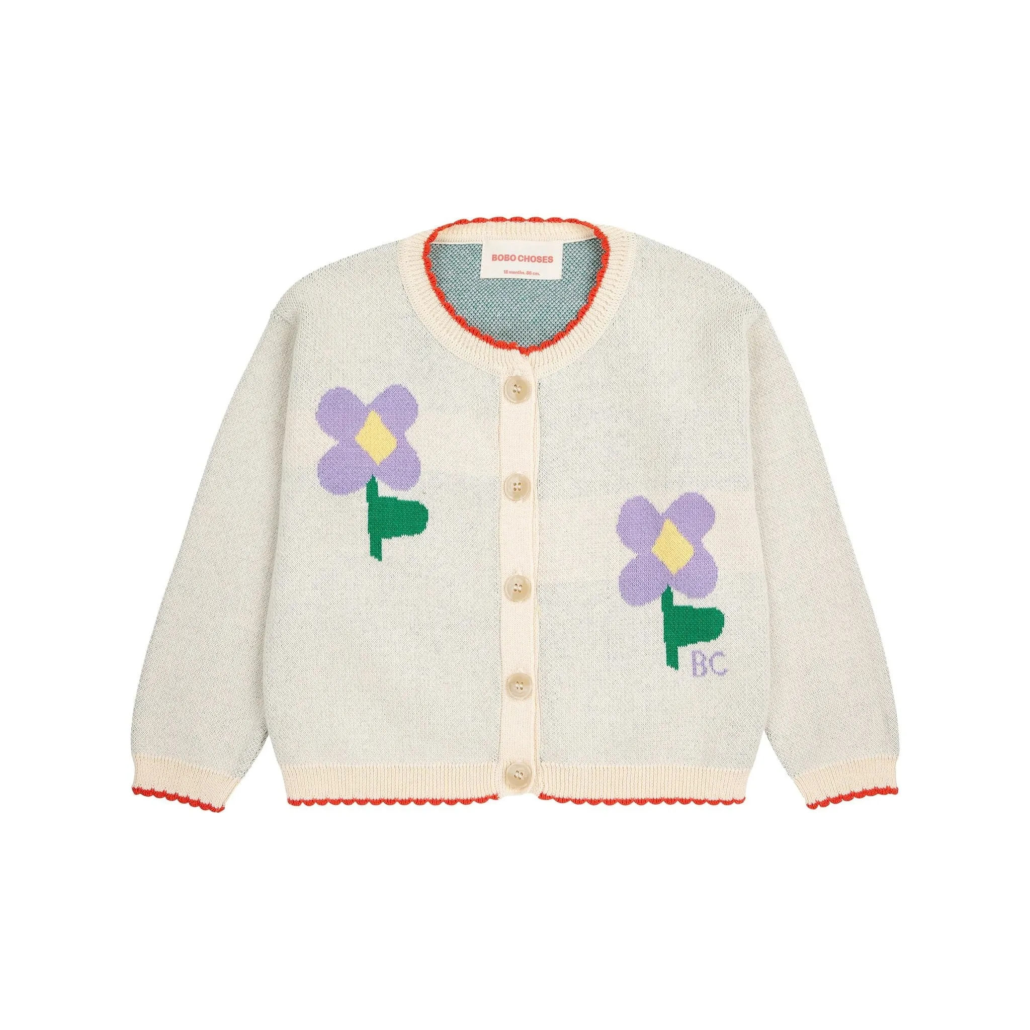 Baby Pansy Flower Cardigan