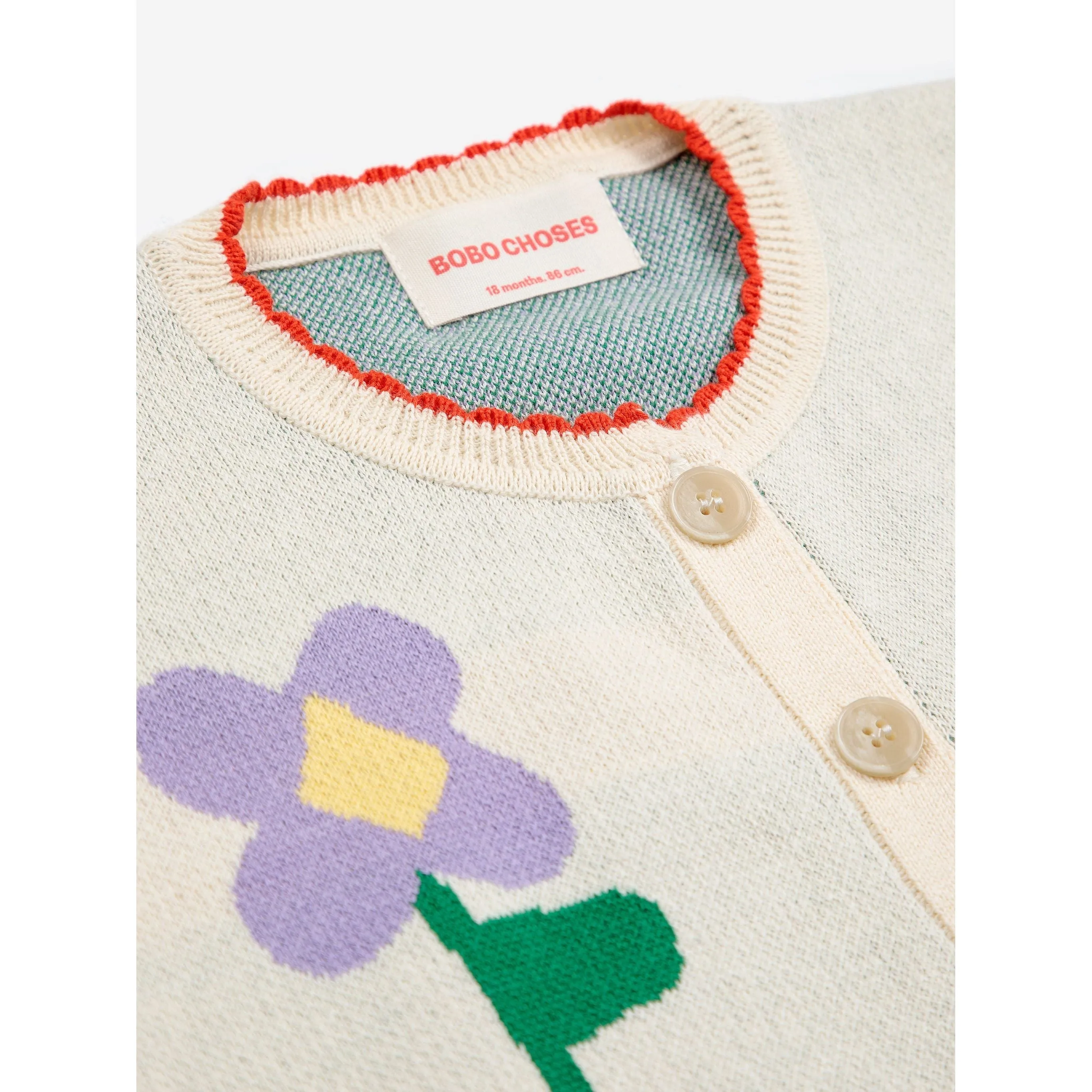 Baby Pansy Flower Cardigan