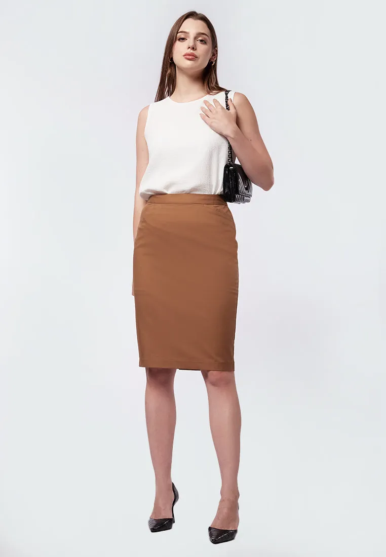 Basic Mini Skirt Khaki