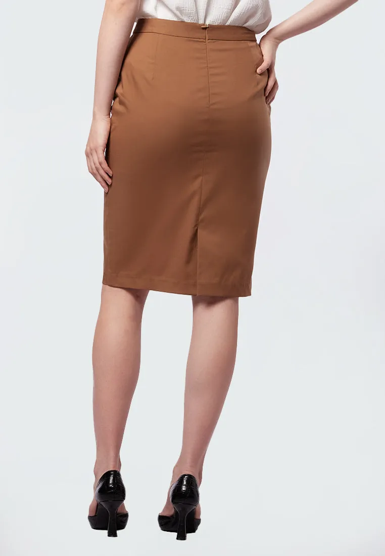 Basic Mini Skirt Khaki