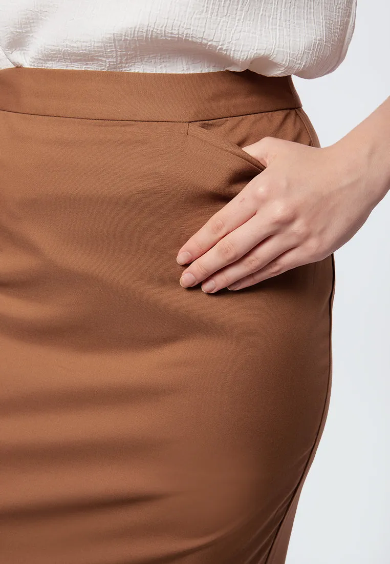 Basic Mini Skirt Khaki