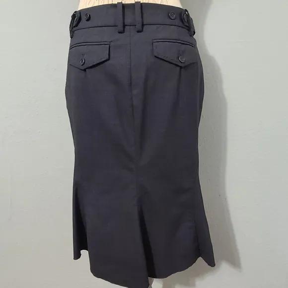 BCBG Max Azria Black Daniella Wool Blend‎ Mermaid Pencil Skirt NWT Size 8