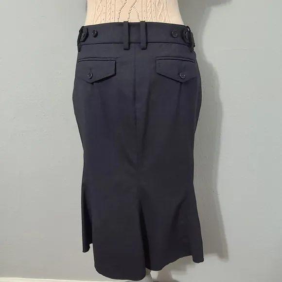 BCBG Max Azria Black Daniella Wool Blend‎ Mermaid Pencil Skirt NWT Size 8