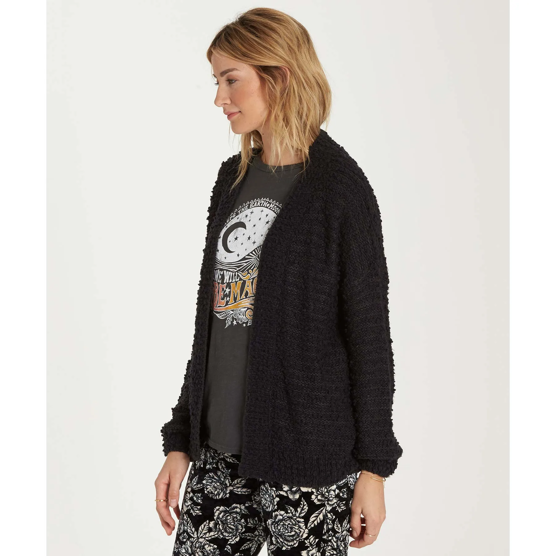 Billabong Women's Just Fur You Cardigan | Black