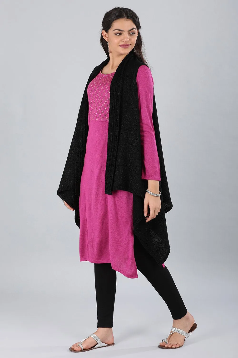 Black Shawl Collar Sweater