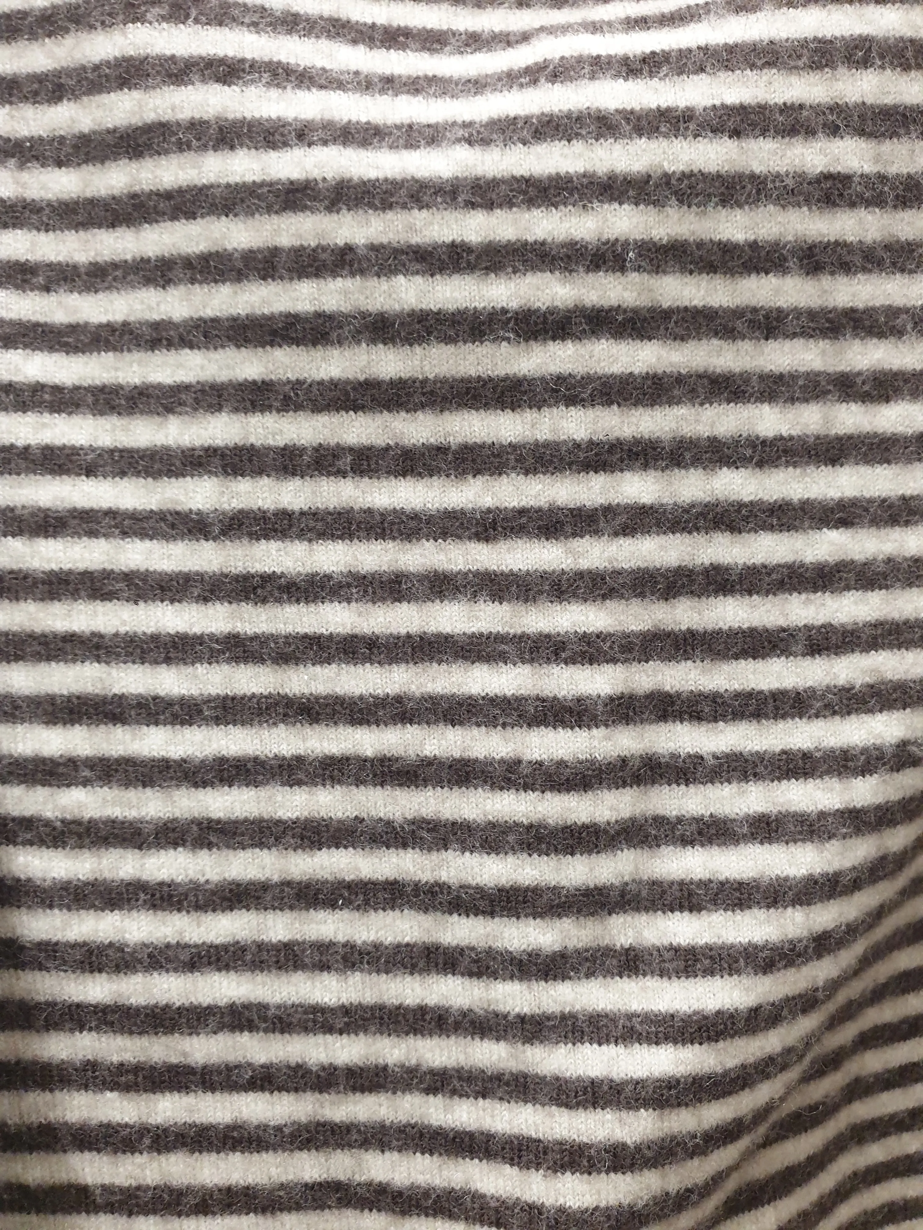 Brown and white wool feel turtle neck jumper fits size 10
