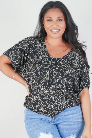 BUY ME FLOWERS DOLMAN TOP
