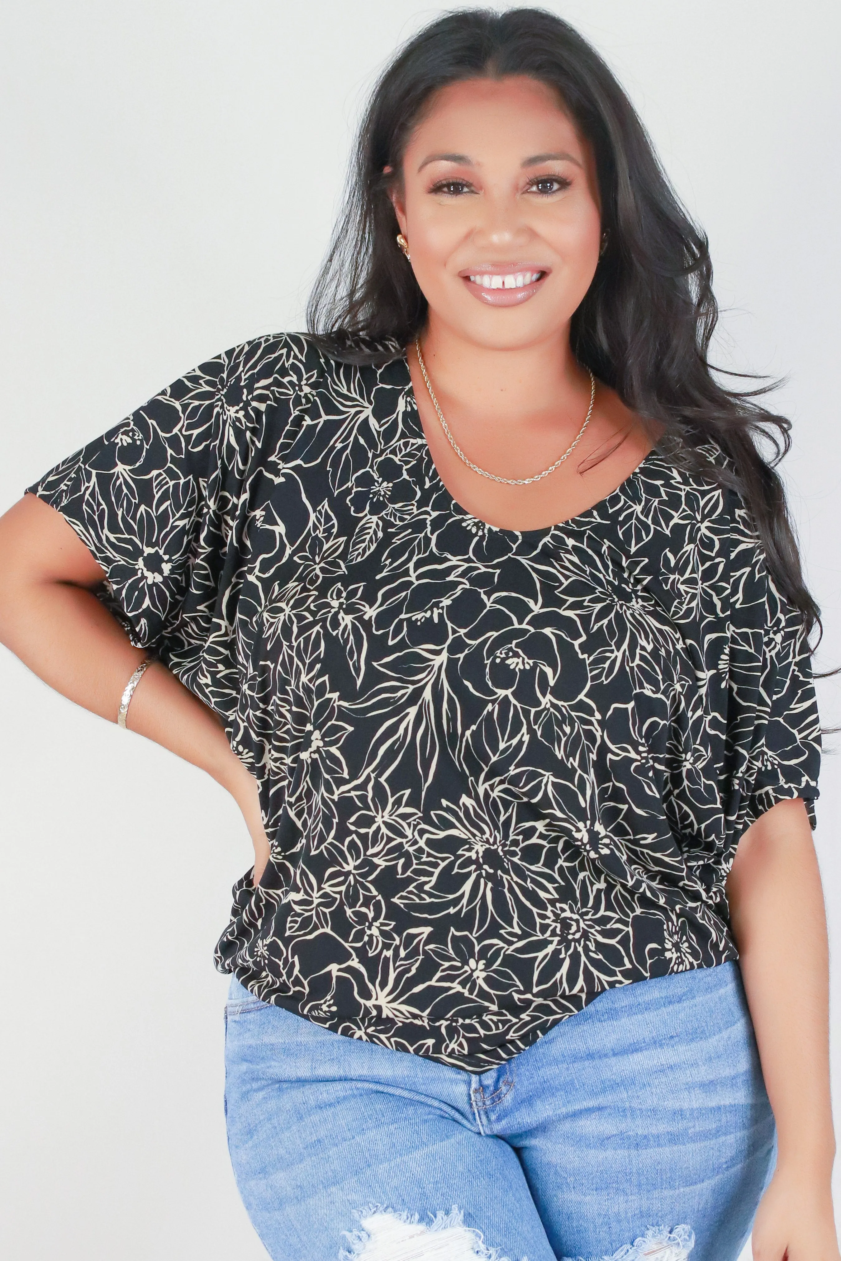 BUY ME FLOWERS DOLMAN TOP