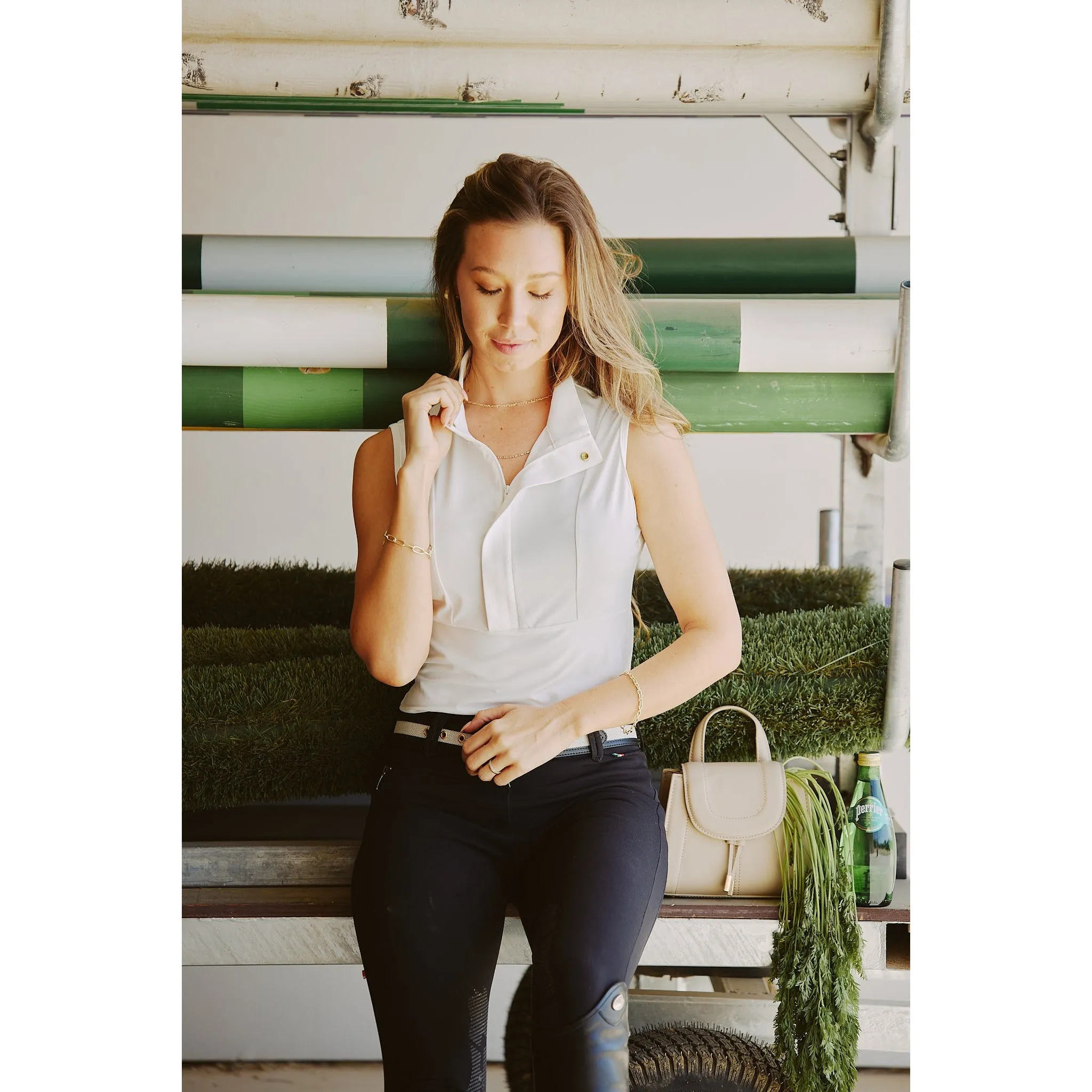 Cameron | The Sleeveless Schooling Top | Bone