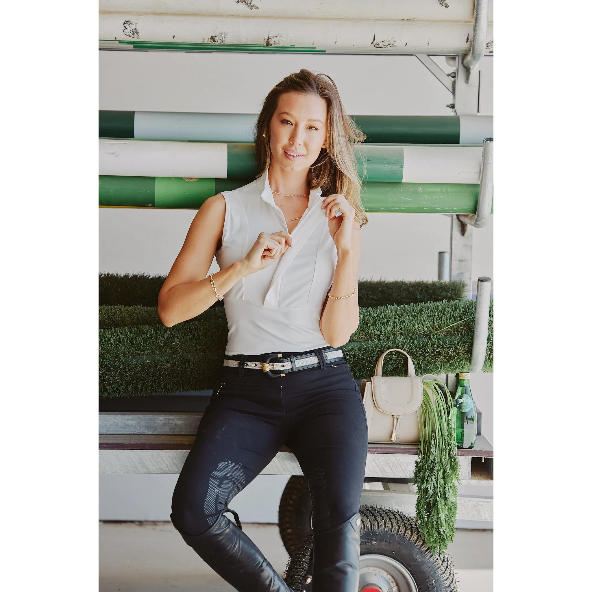 Cameron | The Sleeveless Schooling Top | Bone