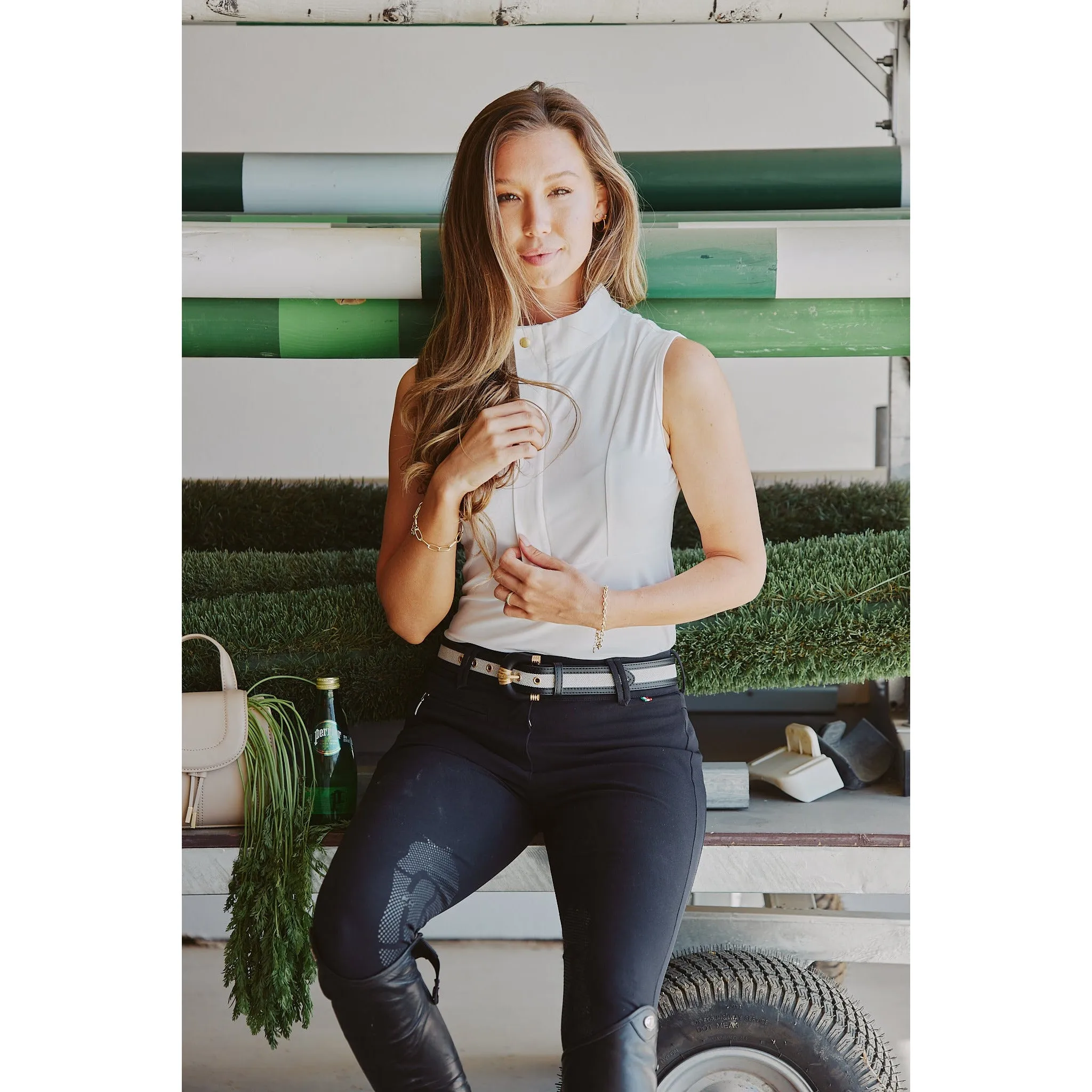 Cameron | The Sleeveless Schooling Top | Bone