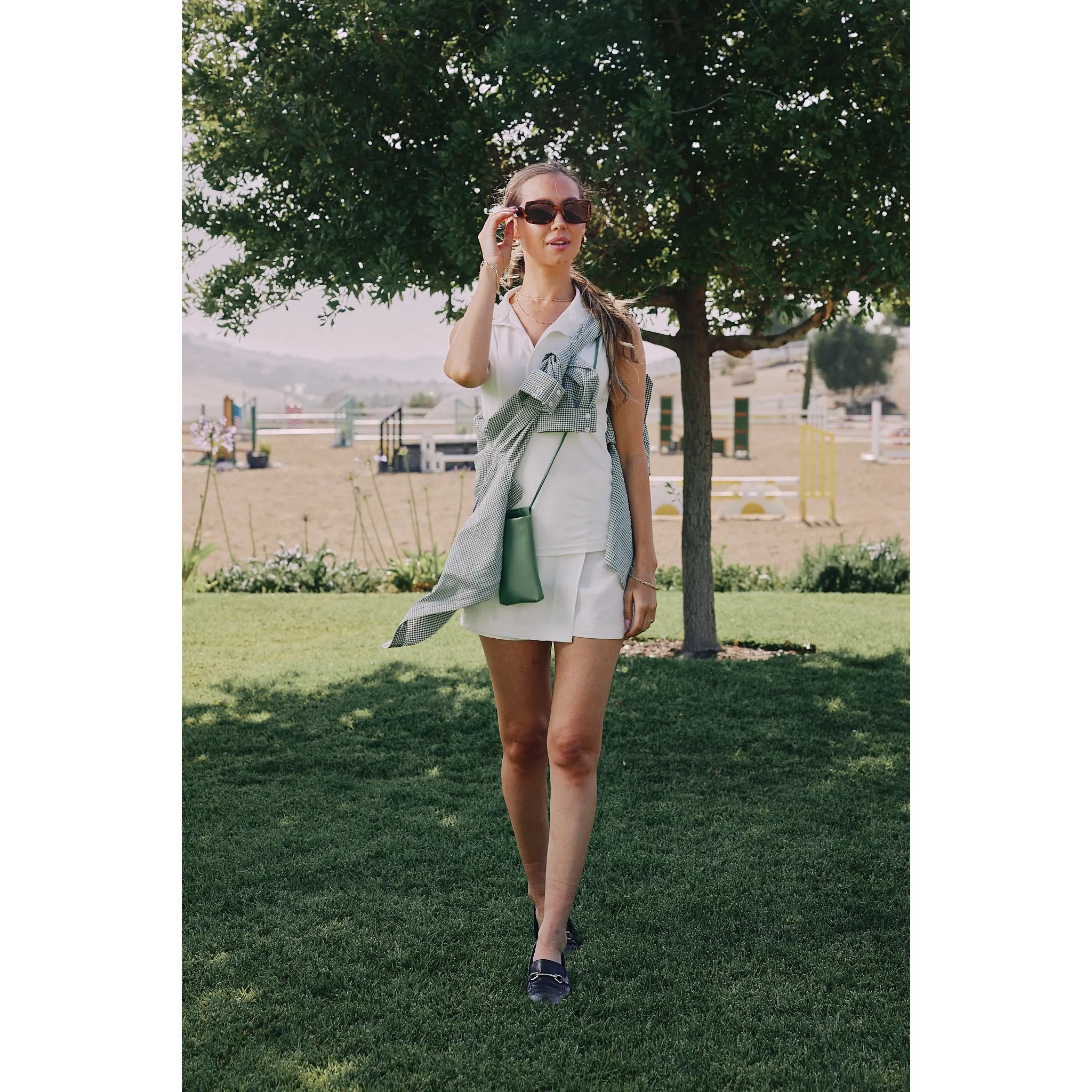 Cameron | The Sleeveless Schooling Top | Bone