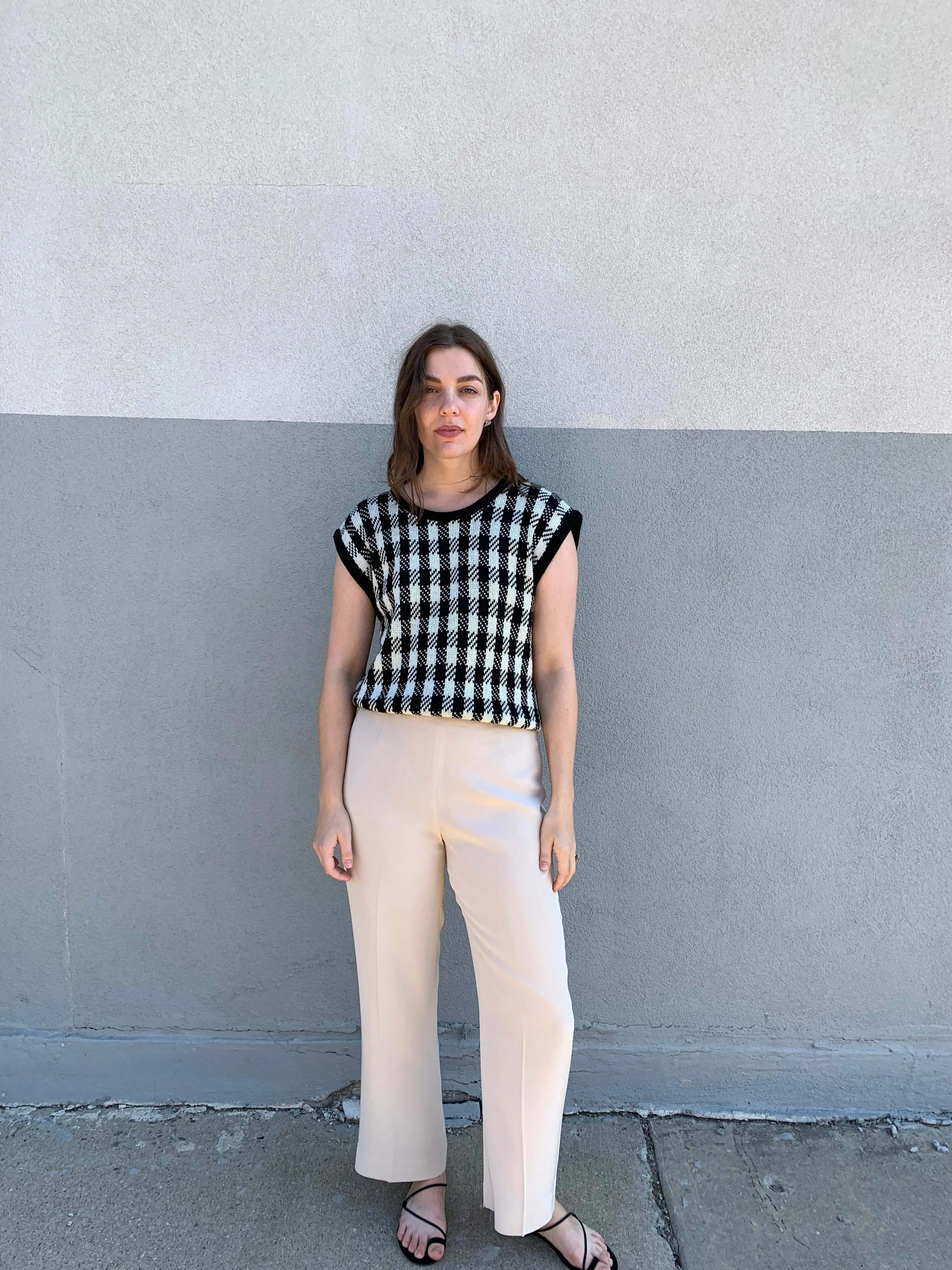 check vintage sweater vest