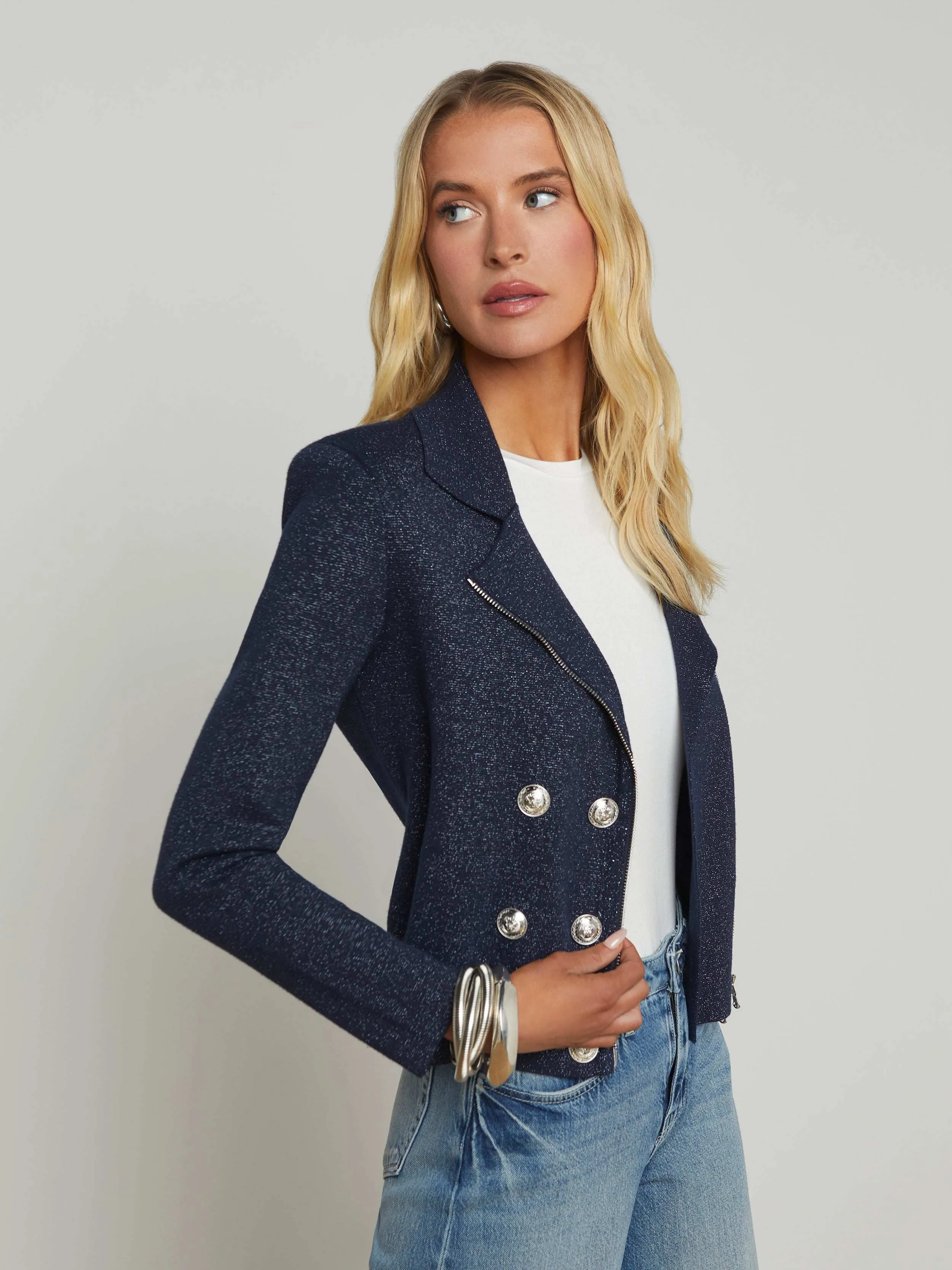 Chia Knit Biker Jacket