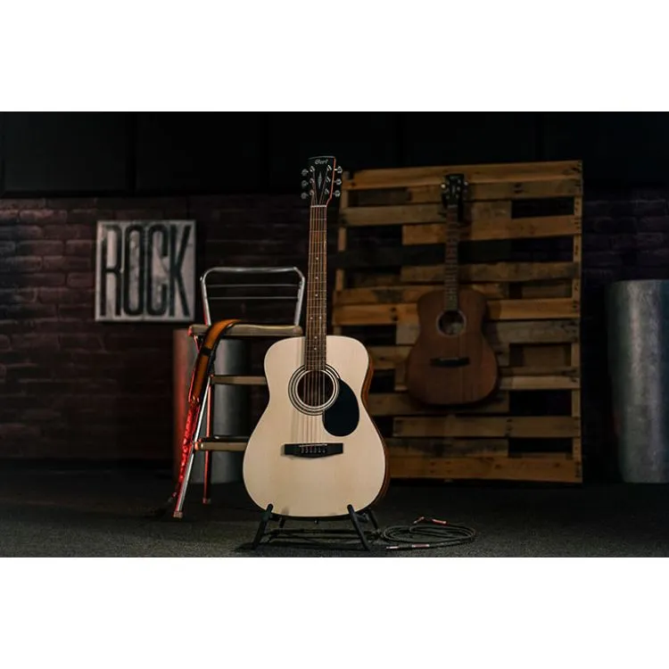 Cort AF510 Acoustic Folk Guitar, Natural w/ Bag