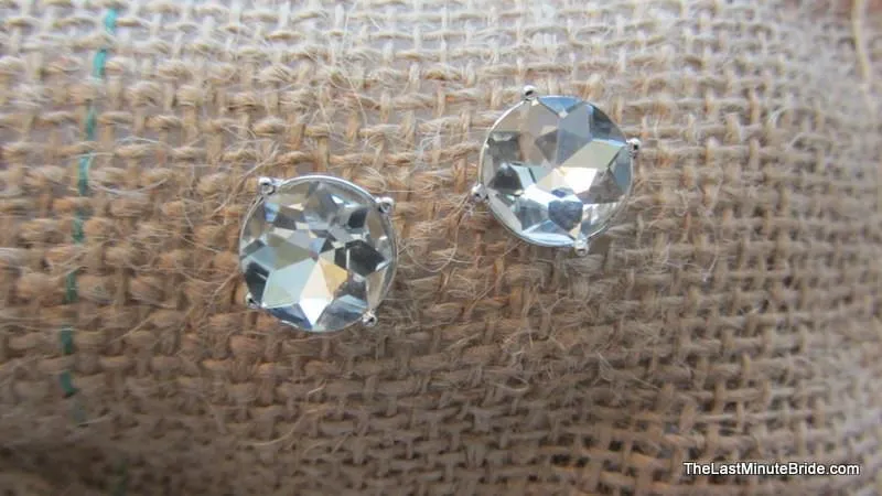 Crystal Round Button Earrings (more colors)