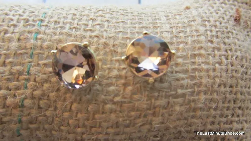 Crystal Round Button Earrings (more colors)