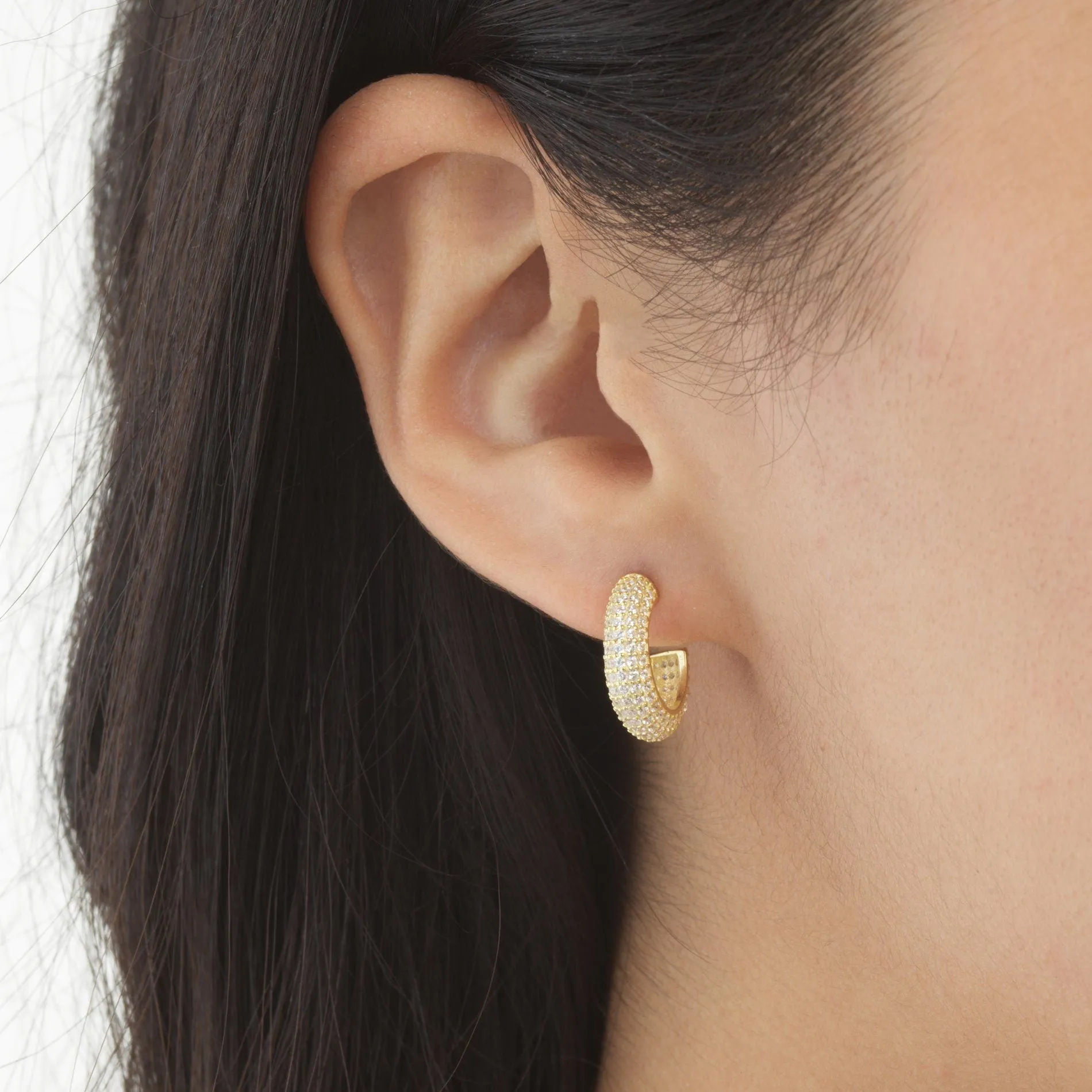 CZ Mini Hoop Earring