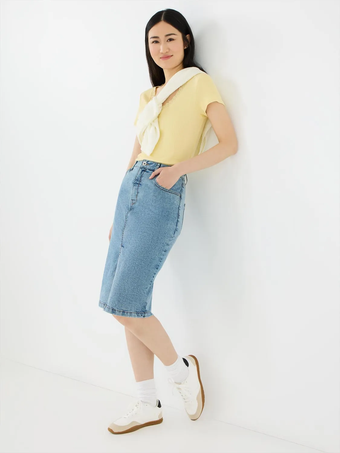 Denim Pencil Skirt