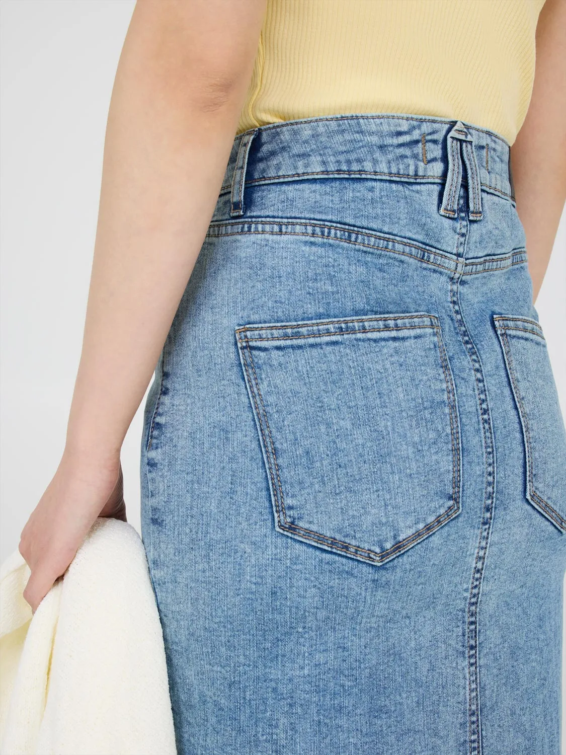 Denim Pencil Skirt