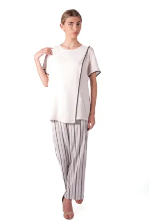 DKNY-HIGH NECK T-SHIRT BLOUSE