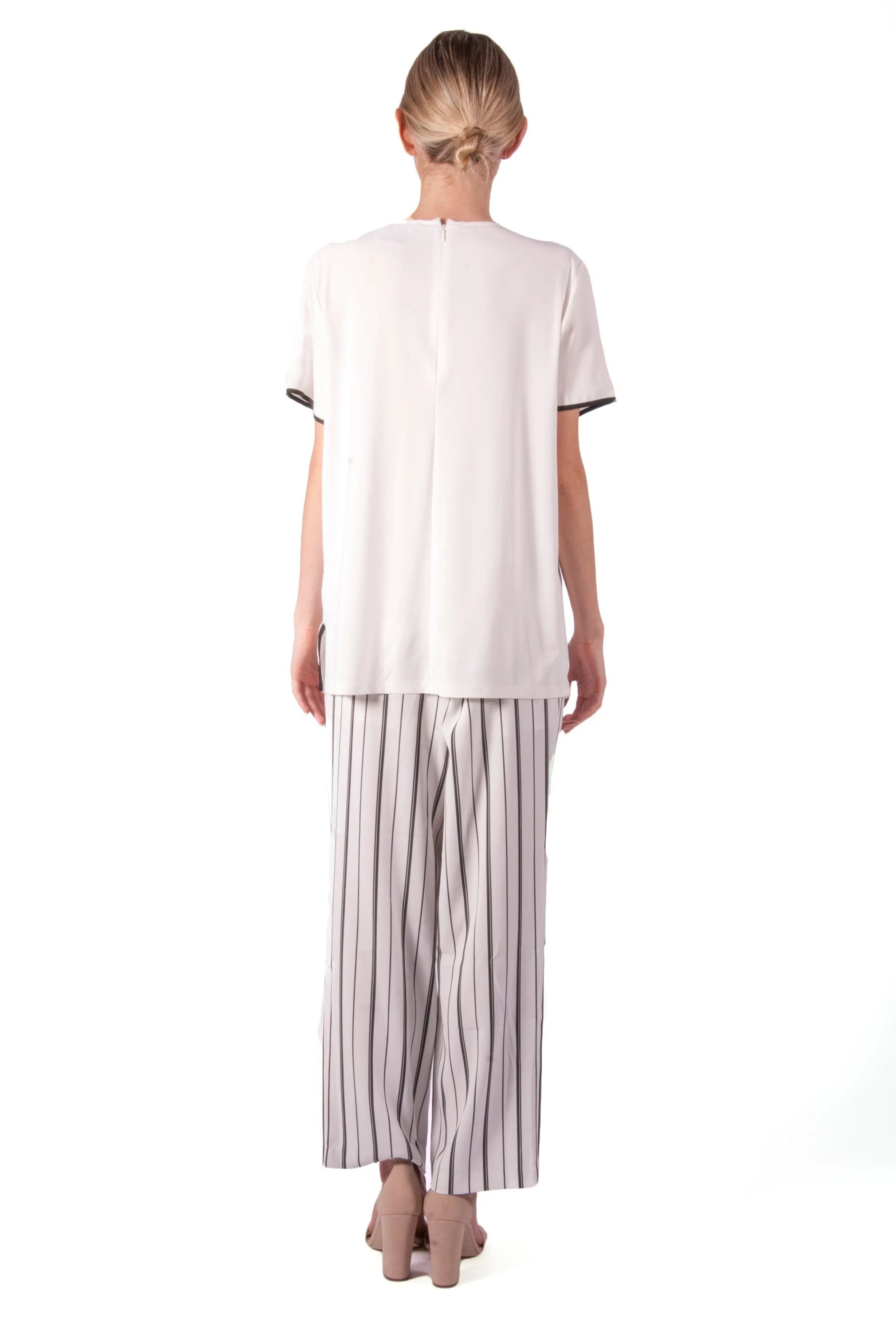 DKNY-HIGH NECK T-SHIRT BLOUSE