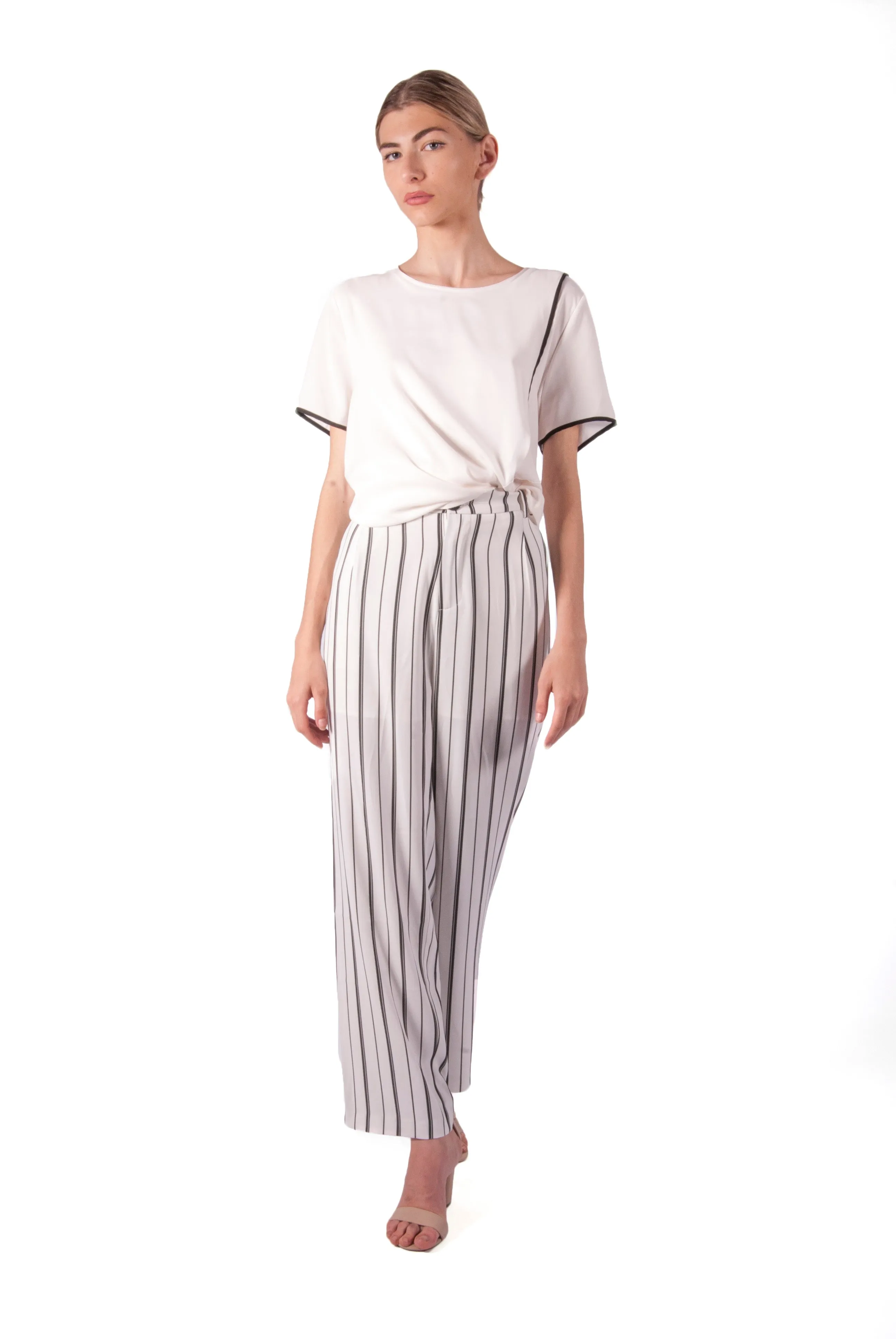 DKNY-HIGH NECK T-SHIRT BLOUSE