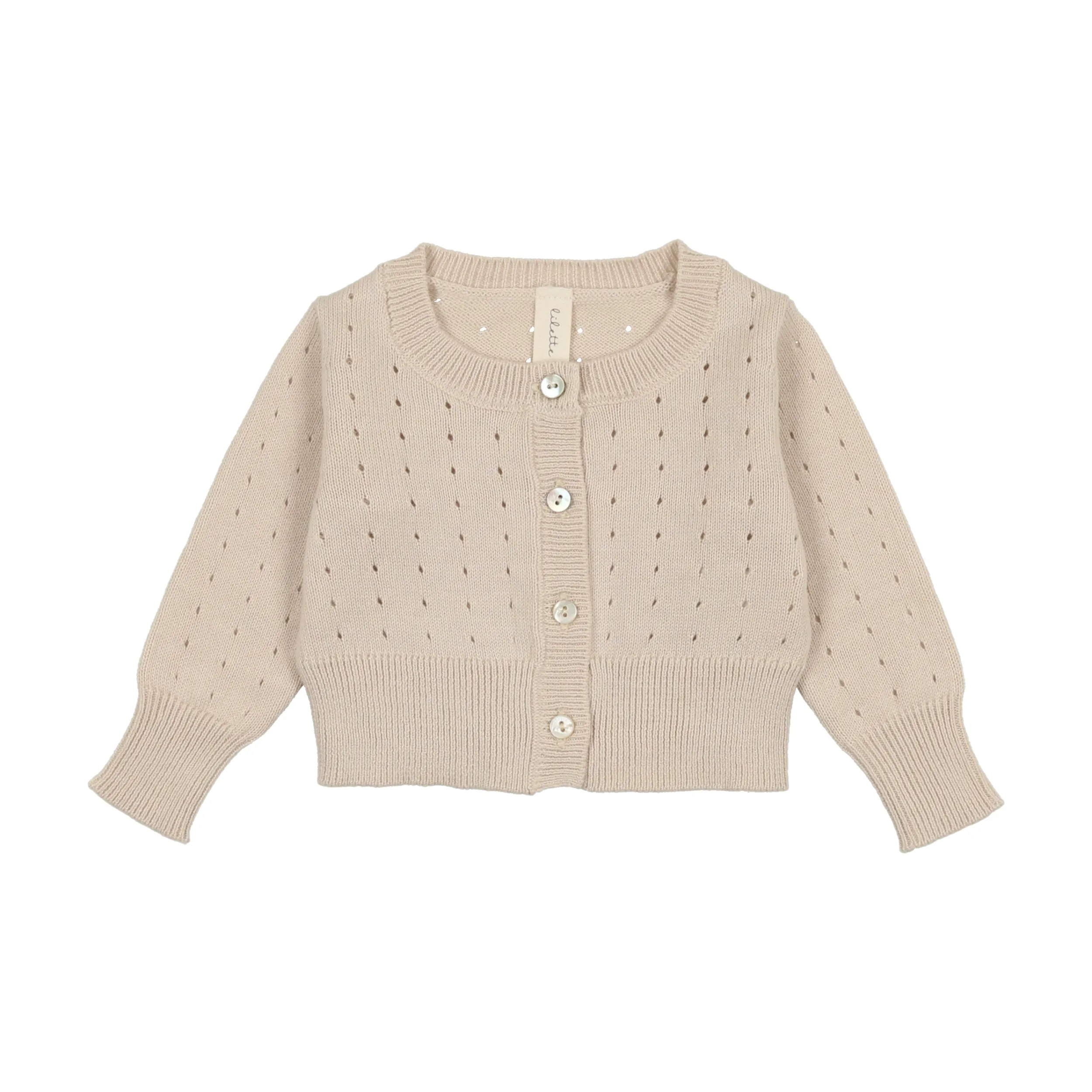 Dotted Open Knit Cardigan