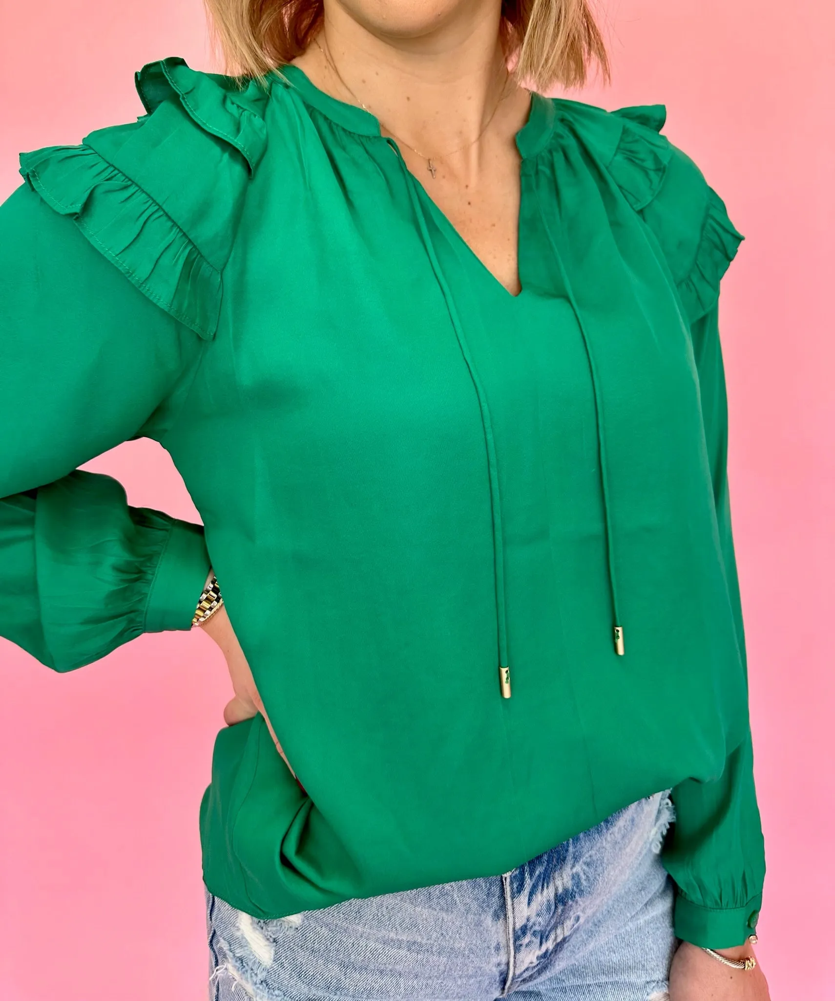 Eleanor Split Neck Blouse
