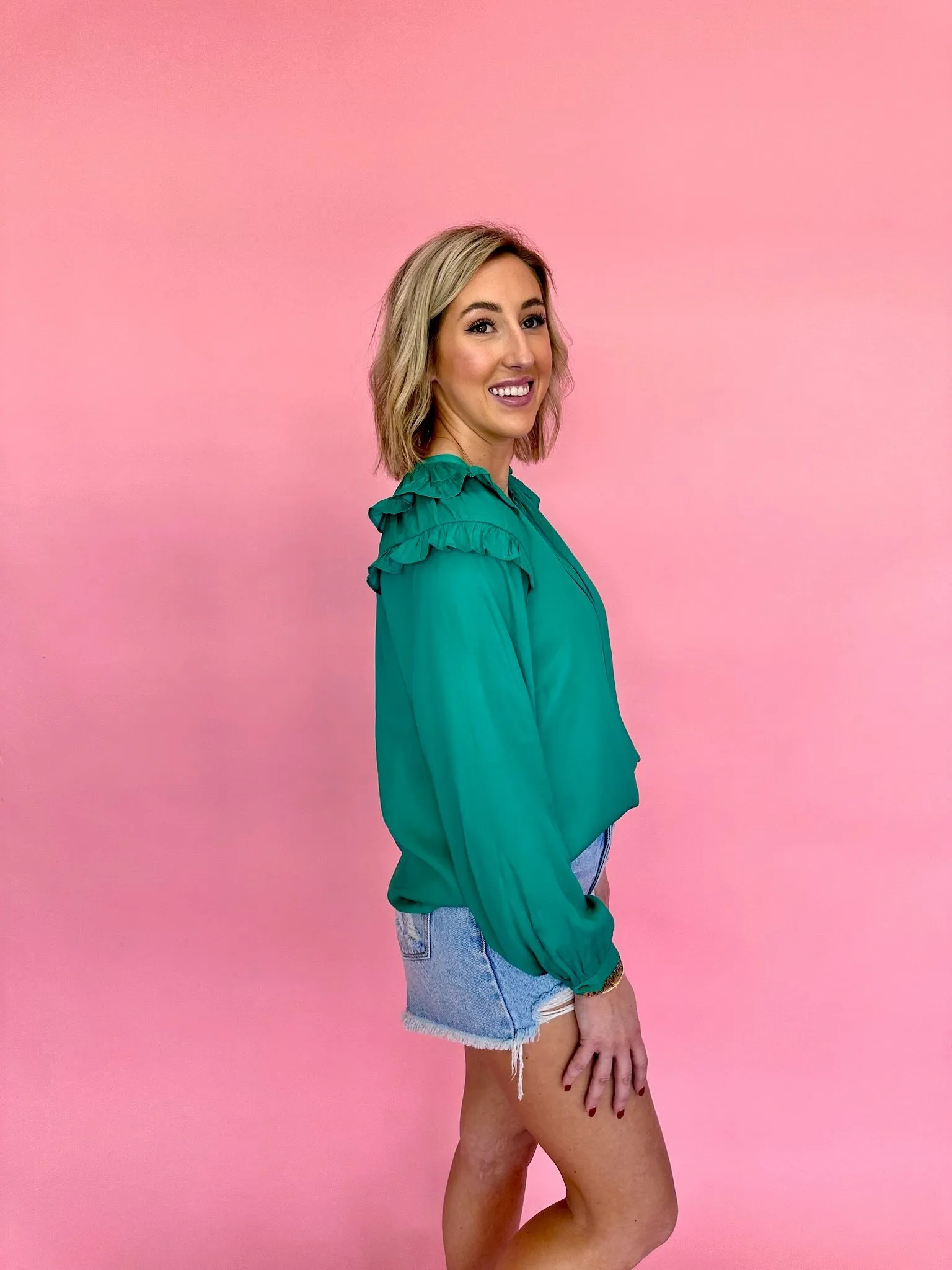 Eleanor Split Neck Blouse