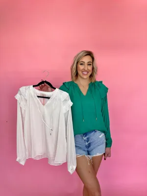 Eleanor Split Neck Blouse