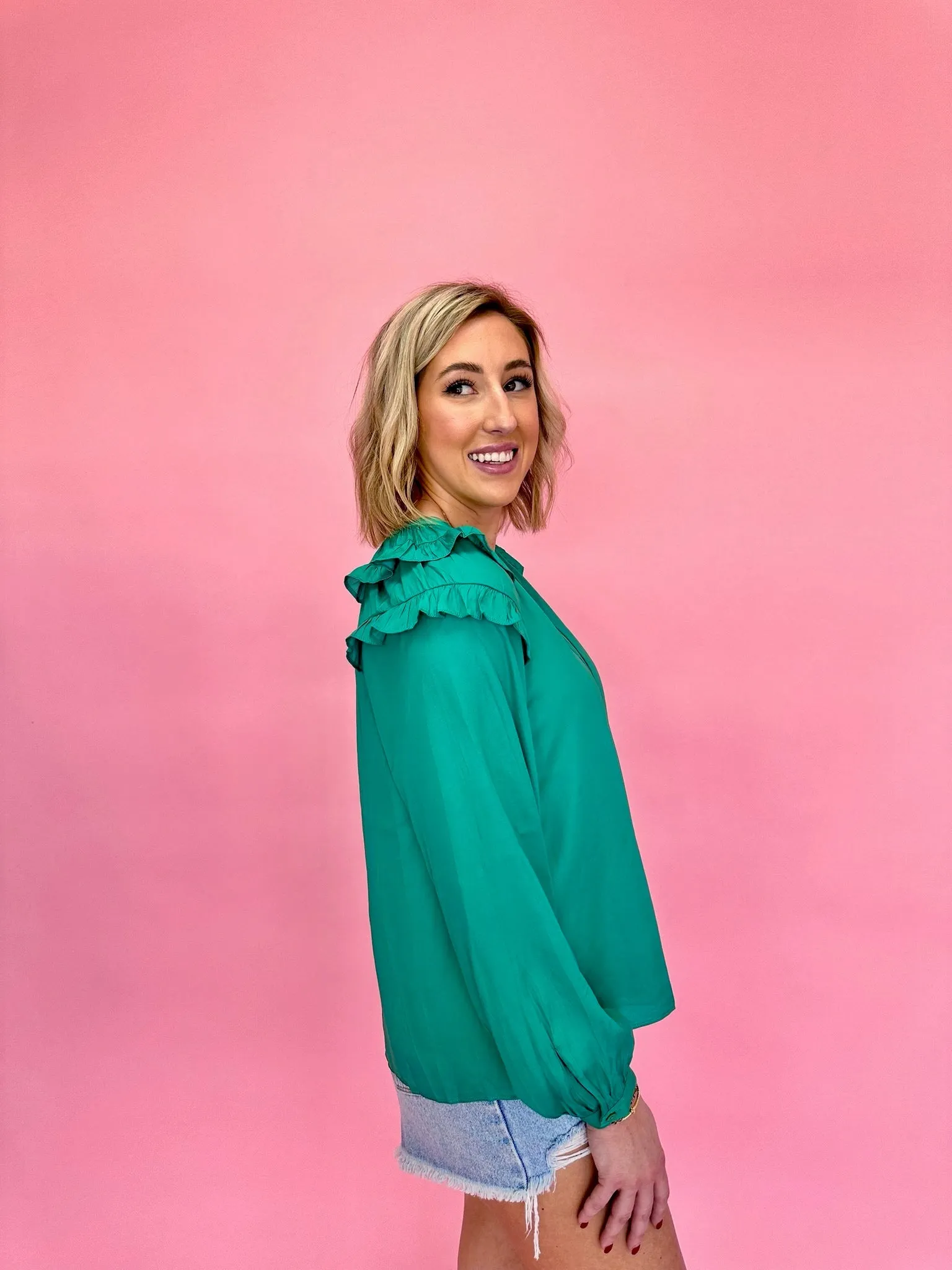 Eleanor Split Neck Blouse