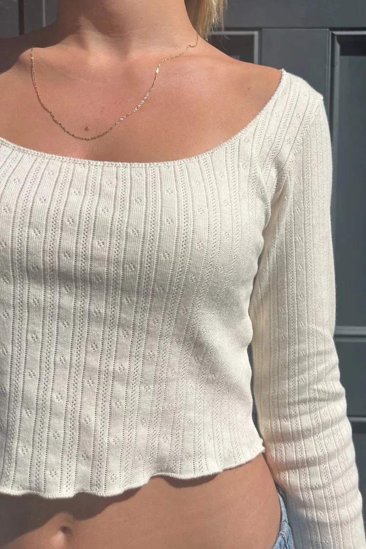 Eyelet Crop Top