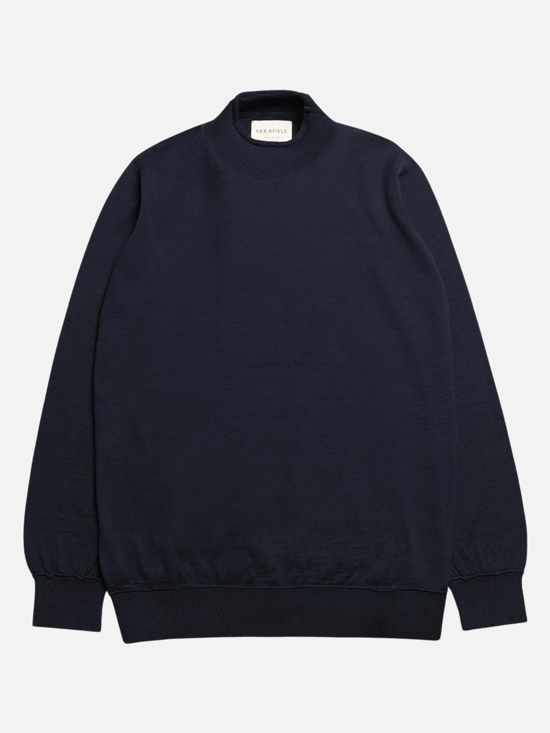 Far Afield Sergey Roll Neck Sweater- Navy Iris