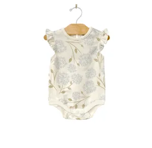 FLUTTER SLEEVE BODYSUIT - HYDRANGEA