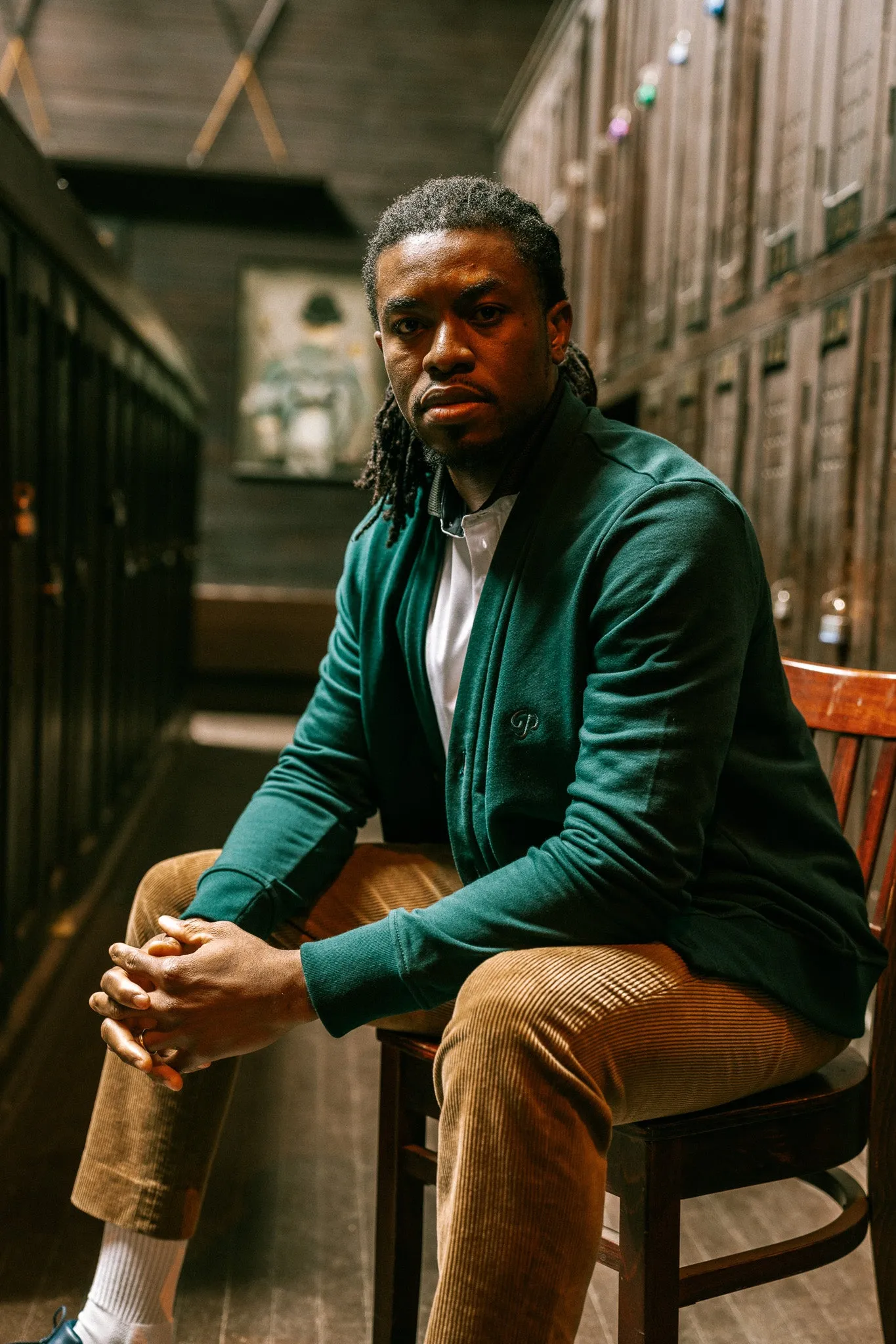 French Terry Cardigan (Forest Green)