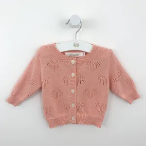 Girls Knitted Cardigan- Rose Pink