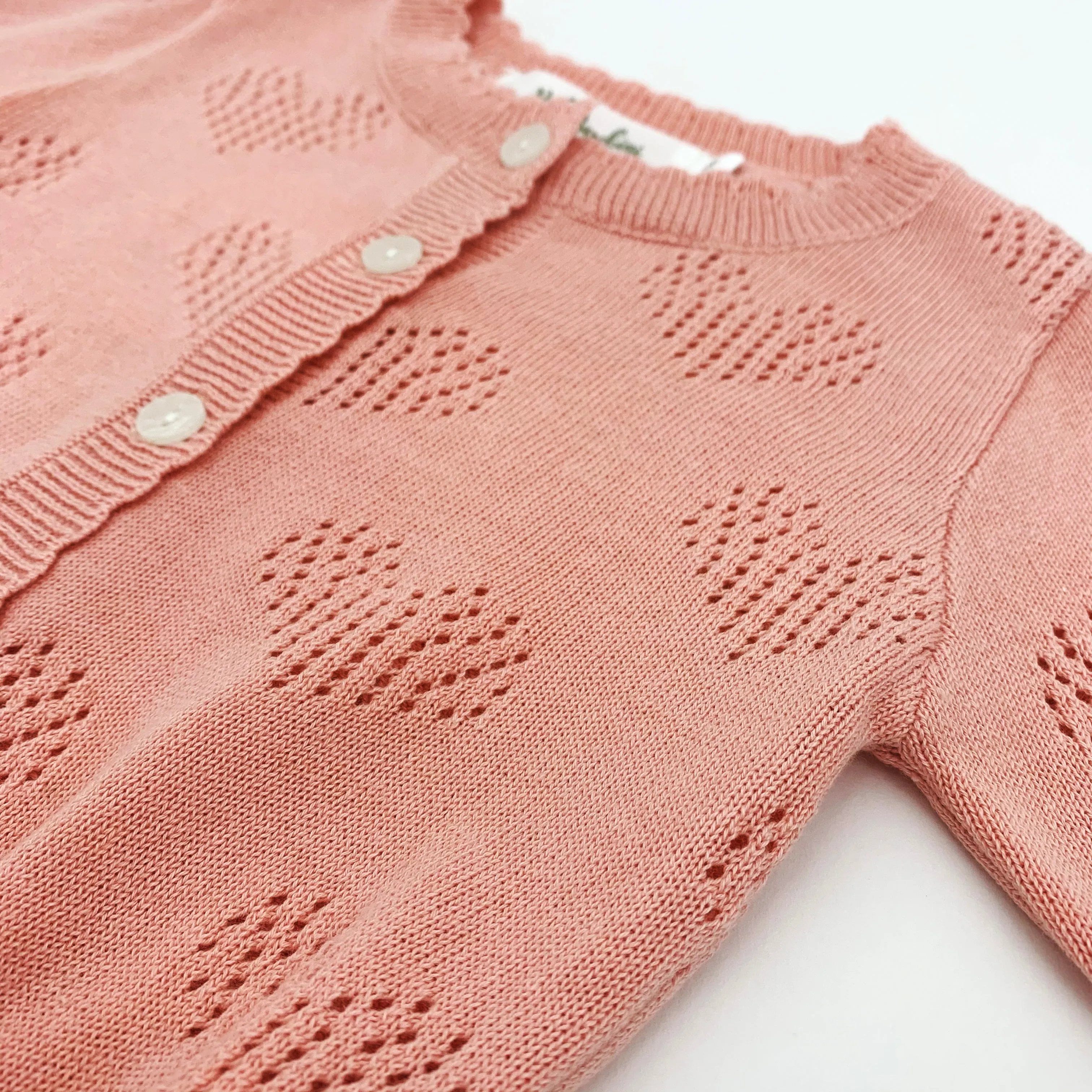 Girls Knitted Cardigan- Rose Pink