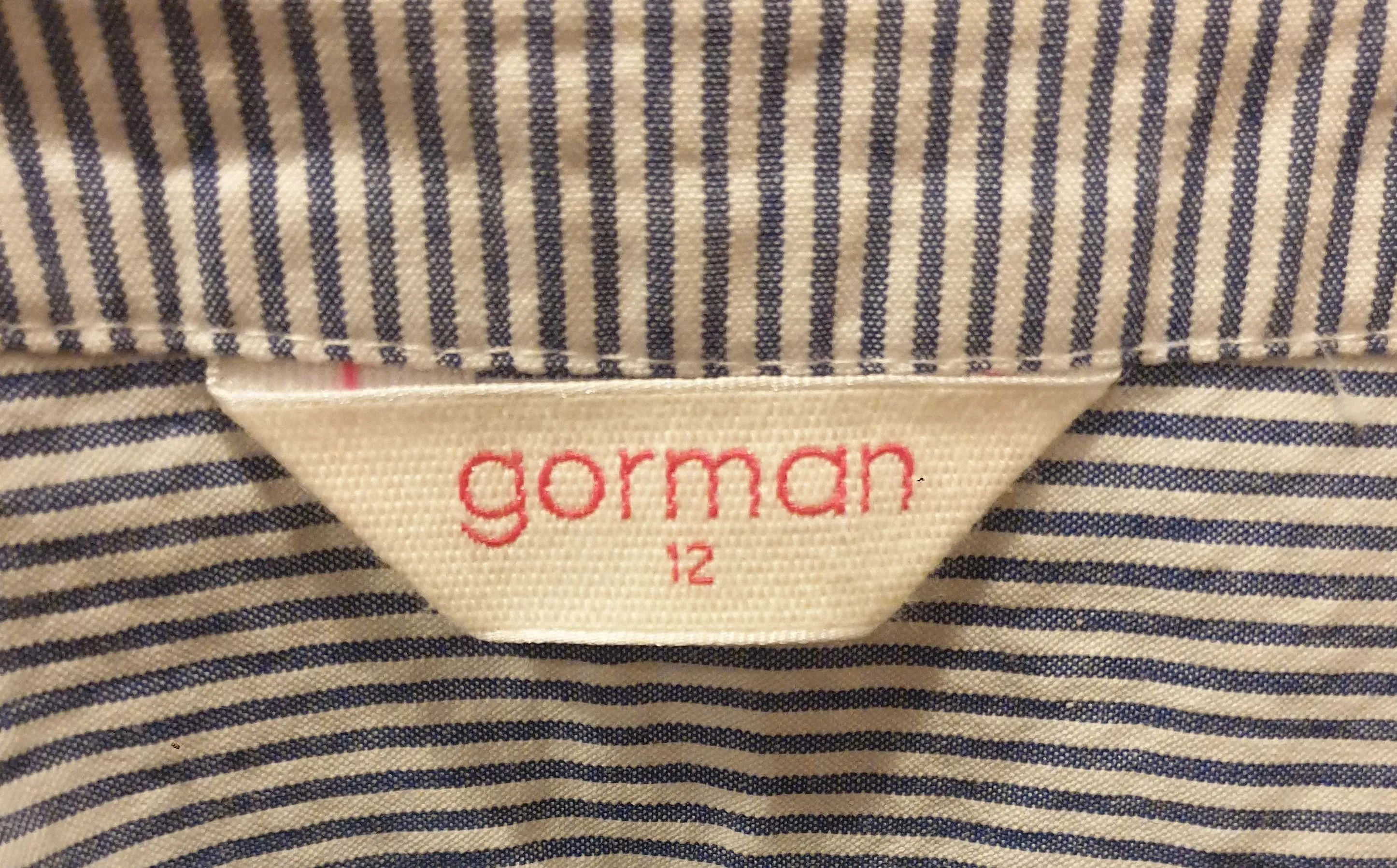 Gorman blue and white striped sleeveless top size 12